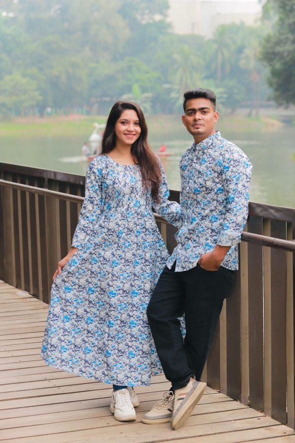 Shirt and Gown Couple Dress