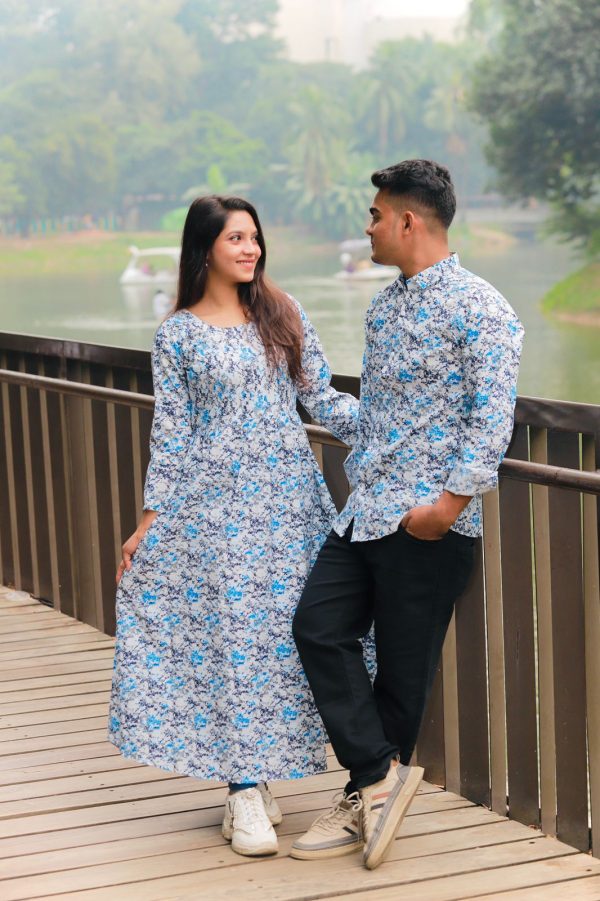 Shirt and Gown Couple Dress